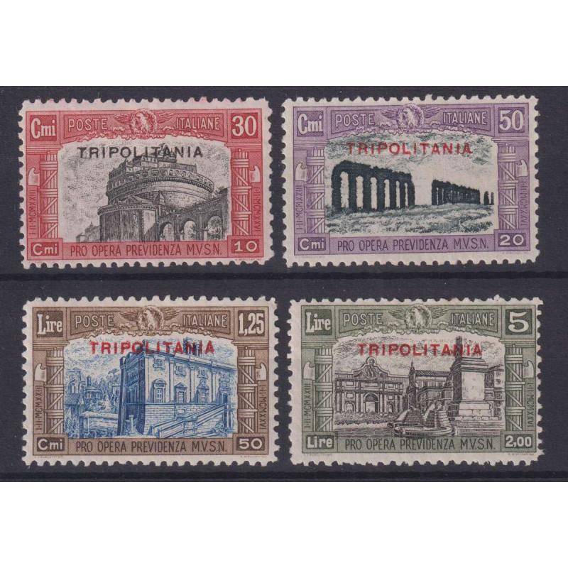 COLONIE TRIPOLITANIA 1929 MILIZIA II 4 V. G.O MH*  | Filatelia Meloni