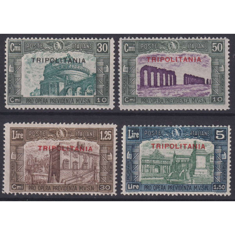 COLONIE TRIPOLITANIA 1930 MILIZIA III 4 V. G.O MH*  | Filatelia Meloni