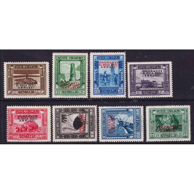 COLONIE SOMALIA 1934 ONORANZE AL DUCA DEGLI ABRUZZI 8 V. G.O MLH*  ...