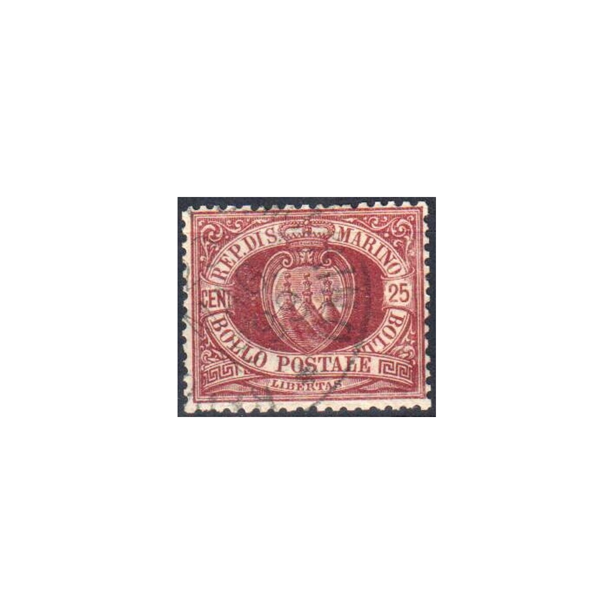 1877 SAN MARINO 25 c. LACCA n.5 CIFRA OTTIMA CENTRATURA US. | Fila... 1877 SAN MARINO 25 c. LACCA n.5 CIFRA OTTIMA CENTRATURA US. | Fila...