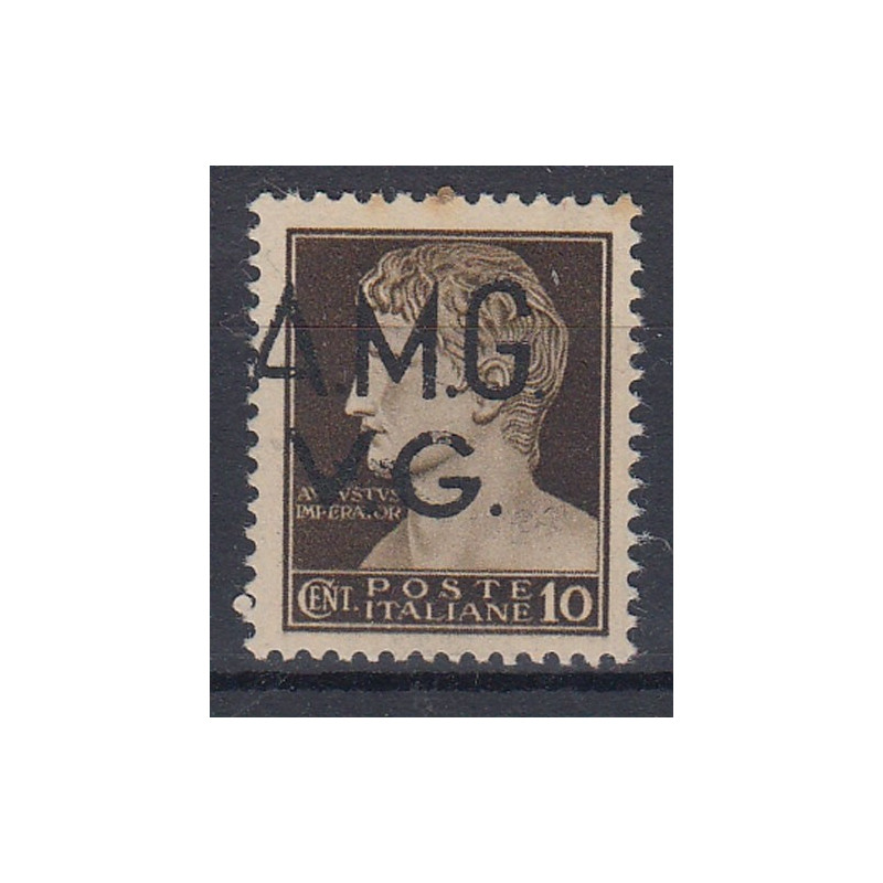 VENEZIA GIULIA 1945-47 10 C DECALCO DELLA SOPRASTAMPA (1p) G.O. MH*...