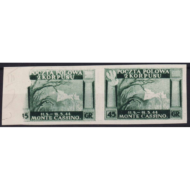 CORPO POLACCO 1946 VITTORIE COPPIA 45 g. CON VARIETA' N.5Bf S.G  | ...