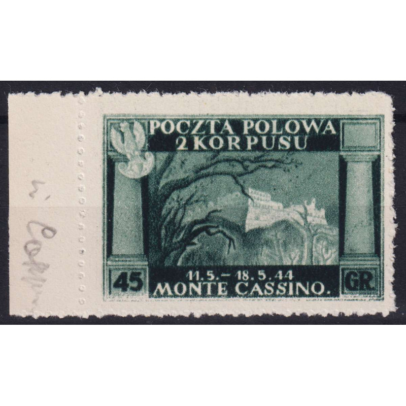 CORPO POLACCO 1946 VITTORIE POLACCHE 45 g. VARIETA' N.5 S.G CERT.  ...
