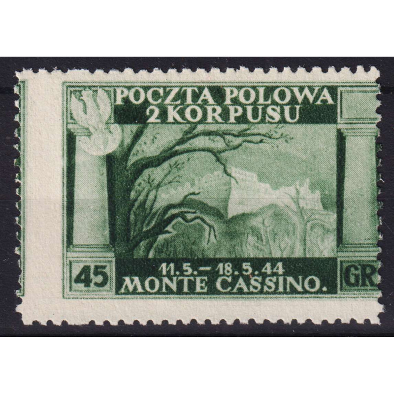 CORPO POLACCO 1946 VITTORIE POLACCHE 45 g. VERDE CHIARO N.5a S.G CE...