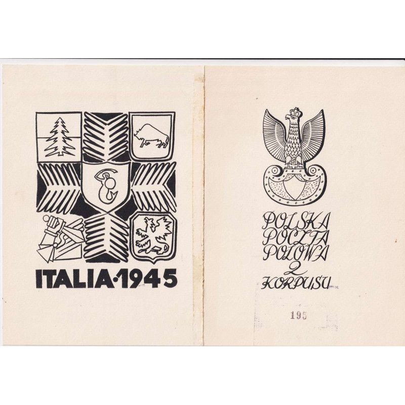 CORPO POLACCO 1946 FOGLIETTO N.1A SU CARTONCINO G.I MNH** CERT. ORO...