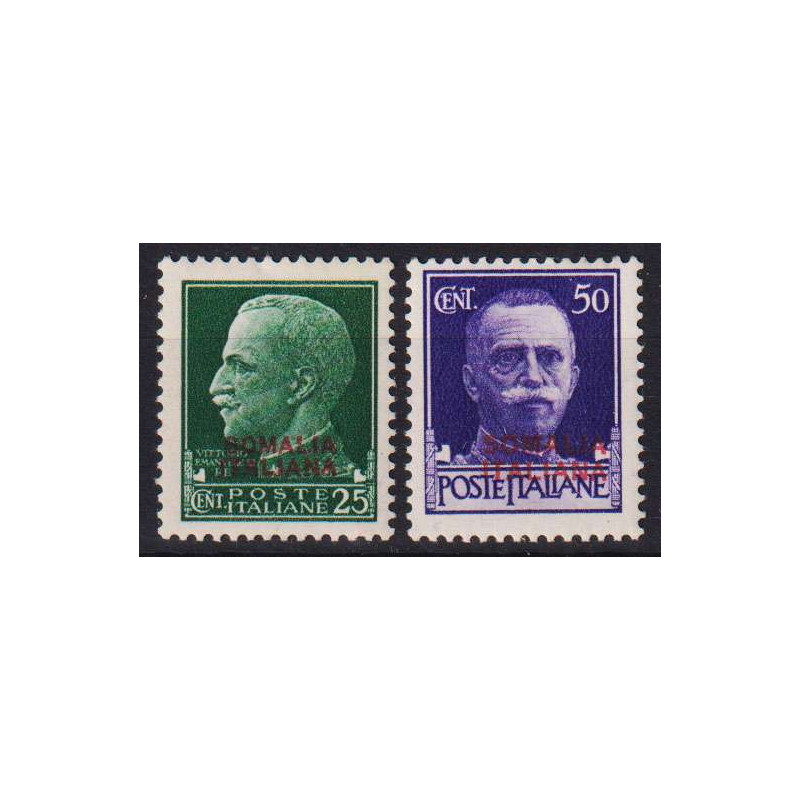 COLONIE SOMALIA 1931 FRANCOBOLLI D'ITALIA 2 V. N.165-166 G.I MNH** ...