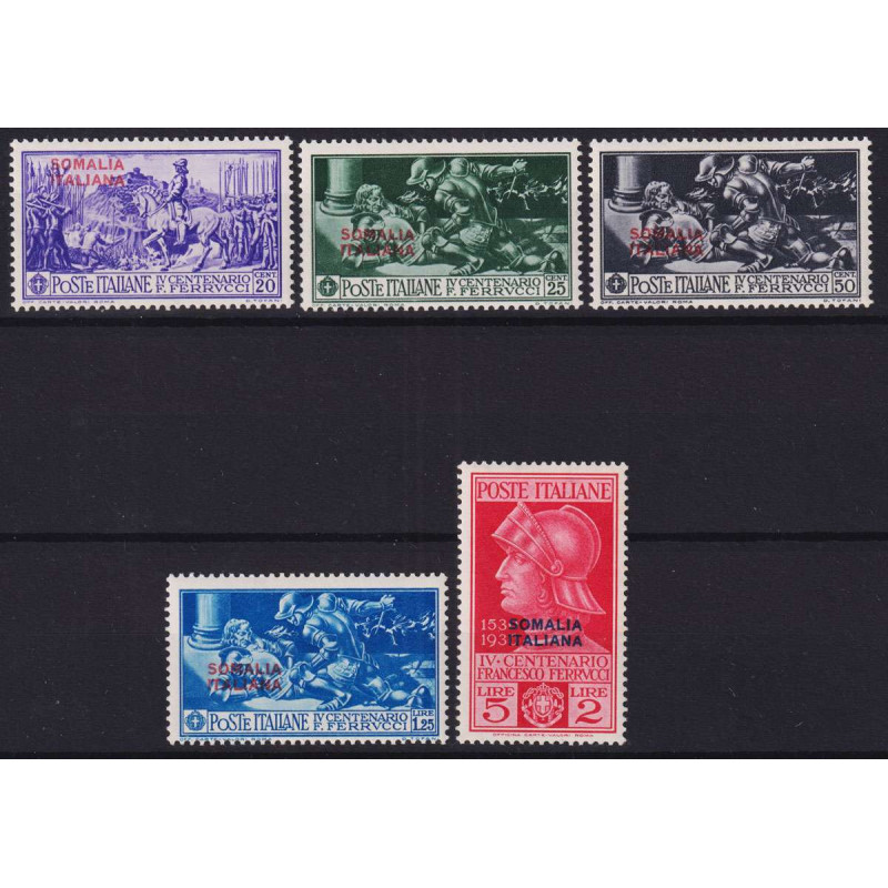 COLONIE SOMALIA 1930 FERRUCCI 5 V. G.I MNH** / G.O MH*  | Filatelia...