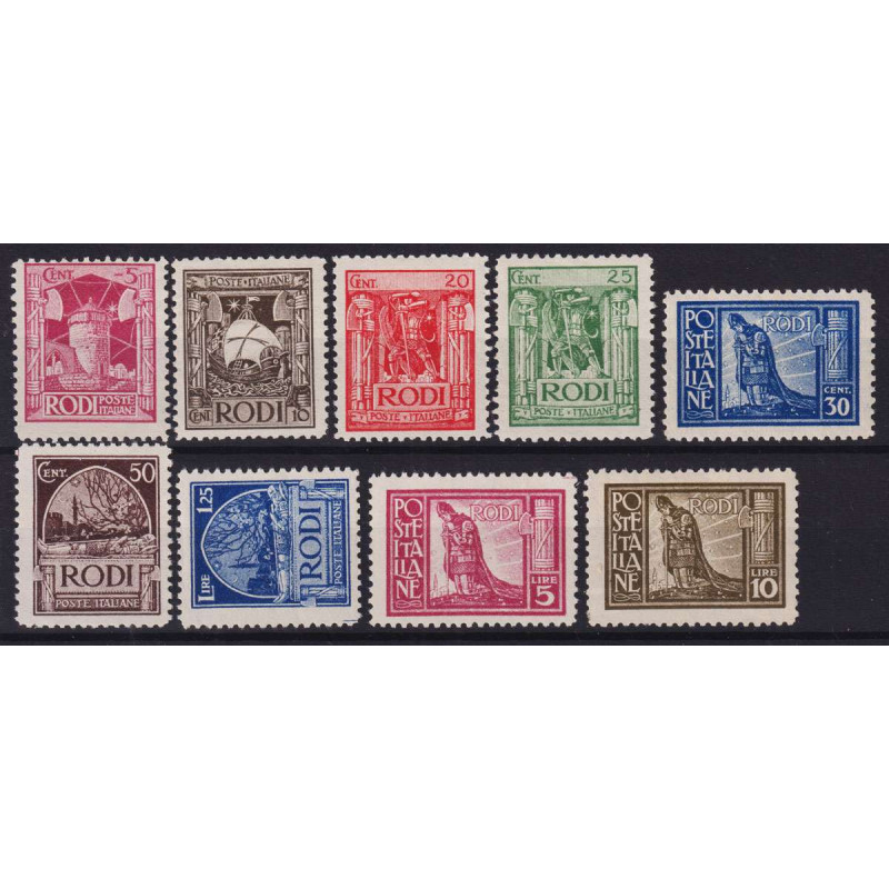 COLONIE EGEO 1929 PITTORICA DENT.11 9 V. G.O MH*  | Filatelia Meloni