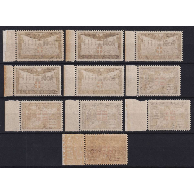 COLONIE EGEO 1932 POSTA AEREA VENTENNALE DEI FASCI 10 V. G.I MNH** ...