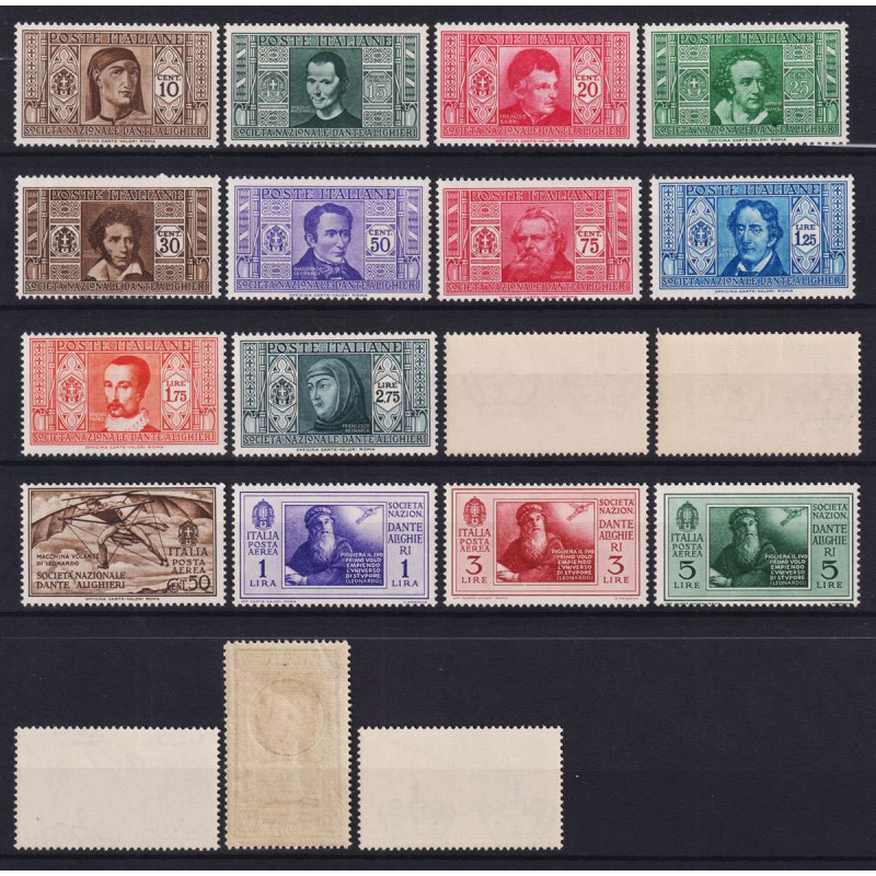 REGNO D'ITALIA 1932 DANTE ALIGHIERI 18 VALORI G.I MNH** BEN CENTRAT...