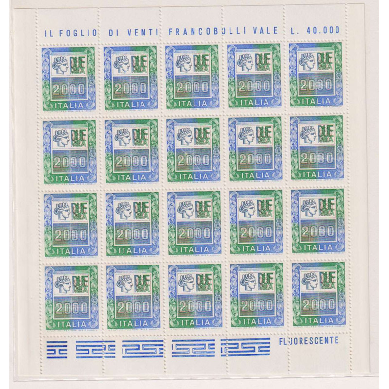 REPUBBLICA 1978-87 MINIFOGLI ALTI VALORI 7 V. G.I MNH** CERT.  | Fi...