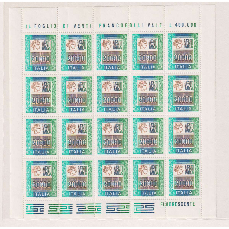 REPUBBLICA 1978-87 MINIFOGLI ALTI VALORI 7 V. G.I MNH** CERT.  | Fi...