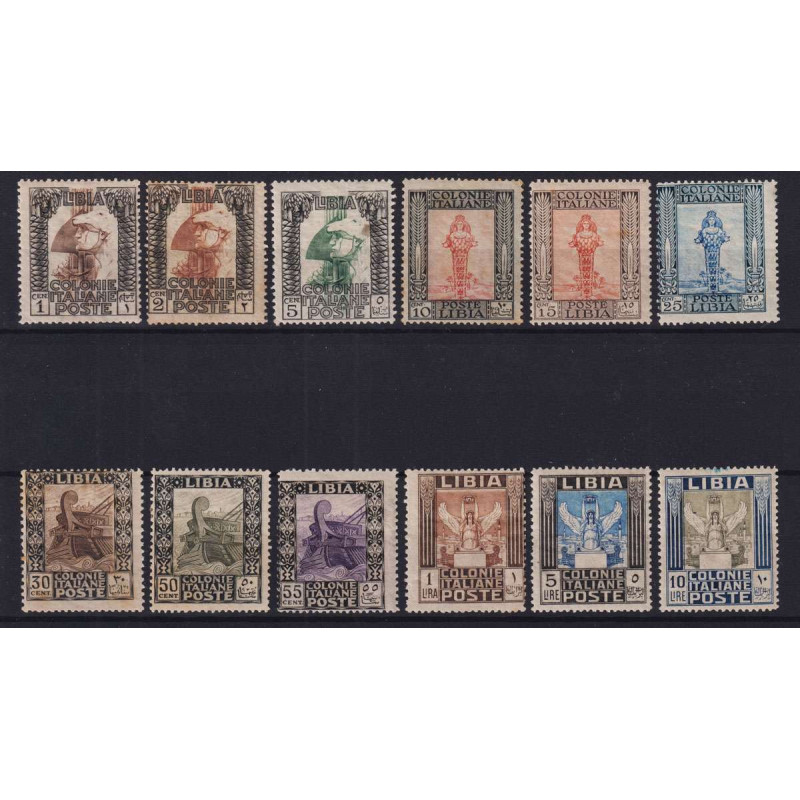 COLONIE LIBIA 1921 PITTORICA 12 V. G.O MH*  | Filatelia Meloni