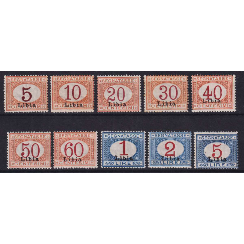 COLONIE LIBIA 1915 SEGNATASSE 10 V. G.O MH* / G.I MNH**  | Filateli...