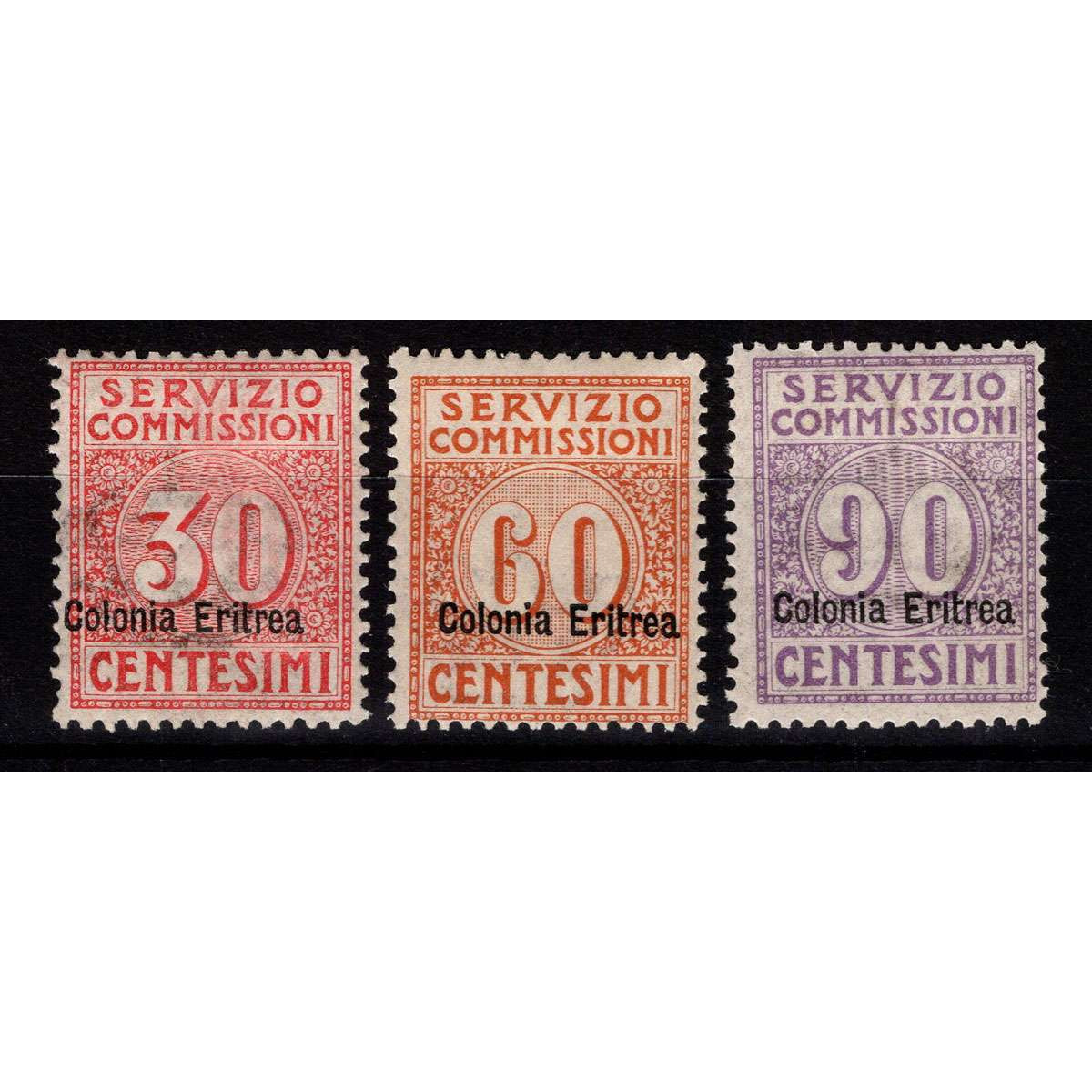 COLONIE ERITREA 1916 SERVIZIO COMMISSIONI 3 V. G.O MH*  | Filatelia... COLONIE ERITREA 1916 SERVIZIO COMMISSIONI 3 V. G.O MH*  | Filatelia...