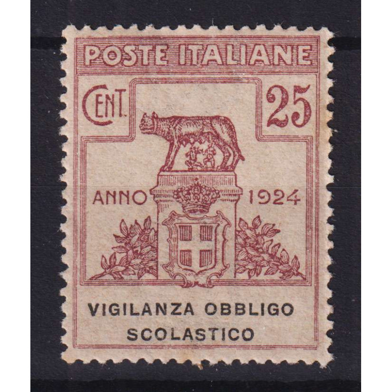 REGNO 1924 ENTI PARASTATALI VIGILANZA OBBLIGO SCOLASTICO G.I MNH** ...