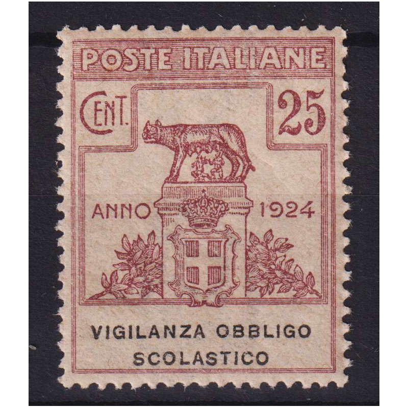 REGNO 1924 ENTI PARASTATALI VIGILANZA OBBLIGO SCOLASTICO G.I MNH** ...