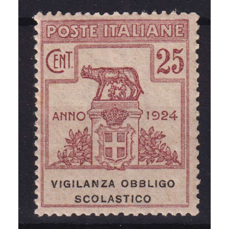 REGNO 1924 ENTI PARASTATALI VIGILANZA OBBLIGO SCOLASTICO G.I MNH** ...