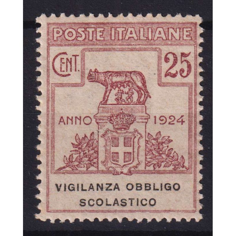 REGNO 1924 ENTI PARASTATALI VIGILANZA OBBLIGO SCOLASTICO G.I MNH** ...