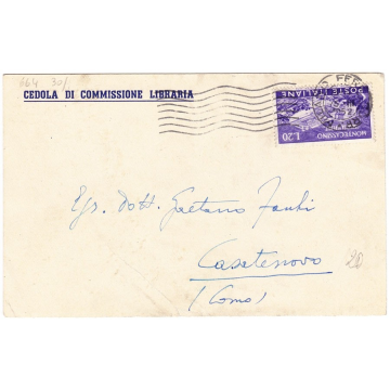 1951 RICOSTRUZIONE ABBAZIA MONTECASSINO 20 L. VIOLETTO n.664 SU CED...