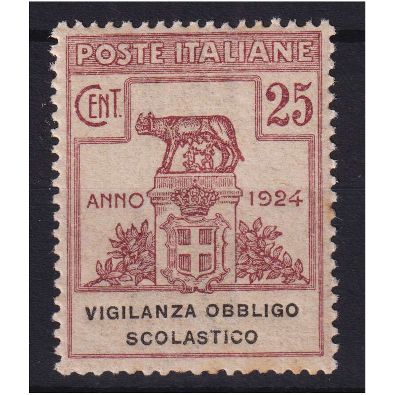 REGNO 1924 ENTI PARASTATALI VIGILANZA OBBLIGO SCOLASTICO G.I MNH** ...