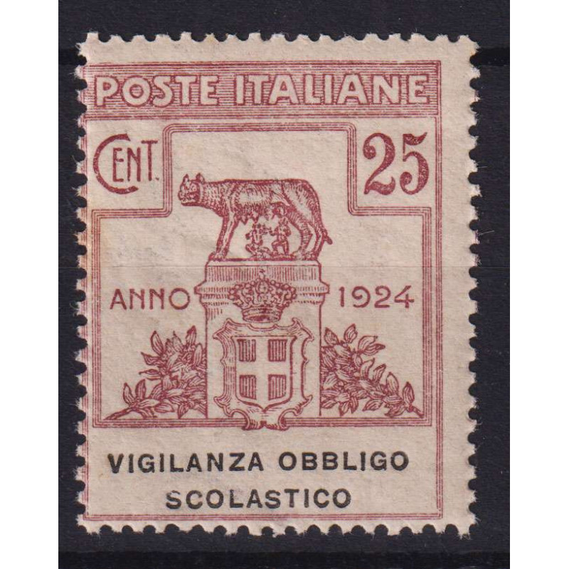 REGNO 1924 ENTI PARASTATALI VIGILANZA OBBLIGO SCOLASTICO G.I MNH** ...