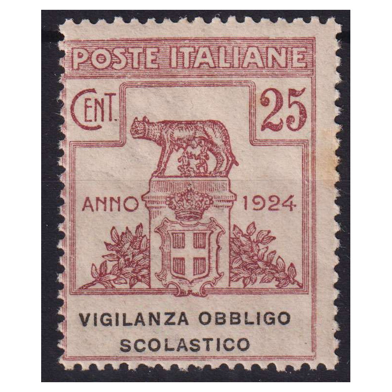 REGNO 1924 ENTI PARASTATALI VIGILANZA OBBLIGO SCOLASTICO G.I MNH** ...