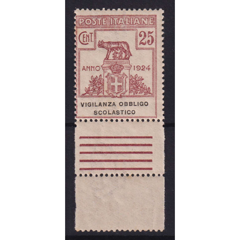 REGNO 1924 ENTI PARASTATALI VIGILANZA OBBLIGO SCOLASTICO G.I MNH** ...