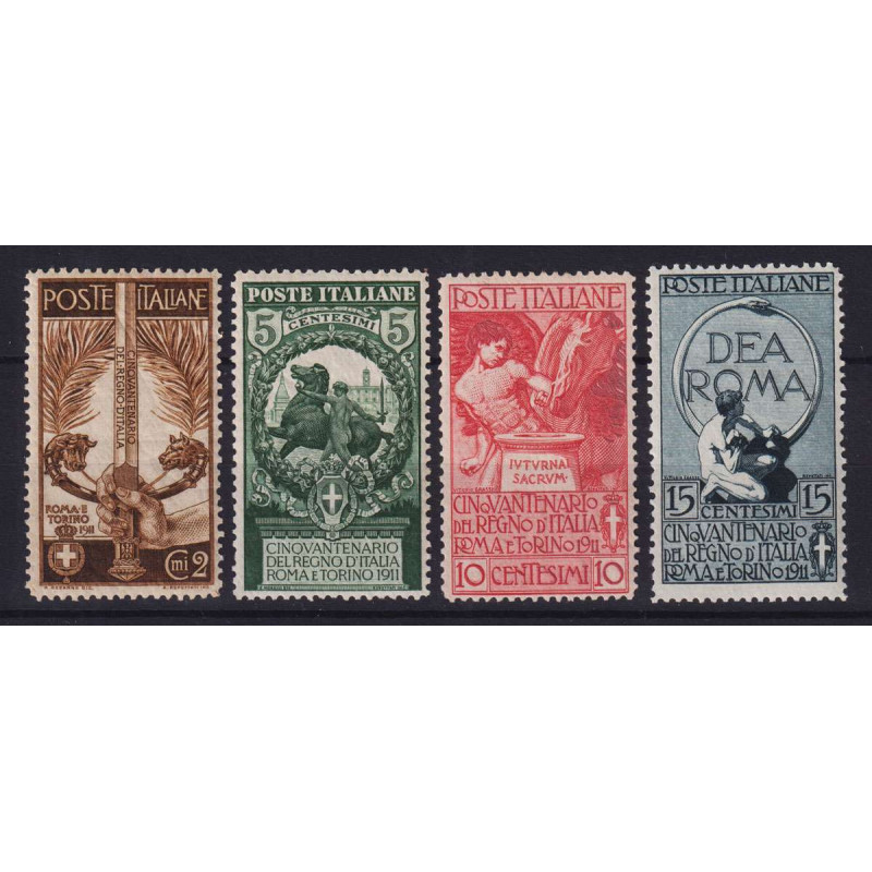 REGNO D' ITALIA 1911 CINQUANTENARIO UNITA' D' ITALIA G.I MNH** CENT...