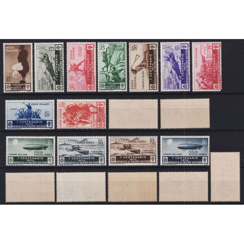REGNO D' ITALIA 1934 MEDAGLIE AL VALOR MILITARE 20 V. G.I MNH**  | ...