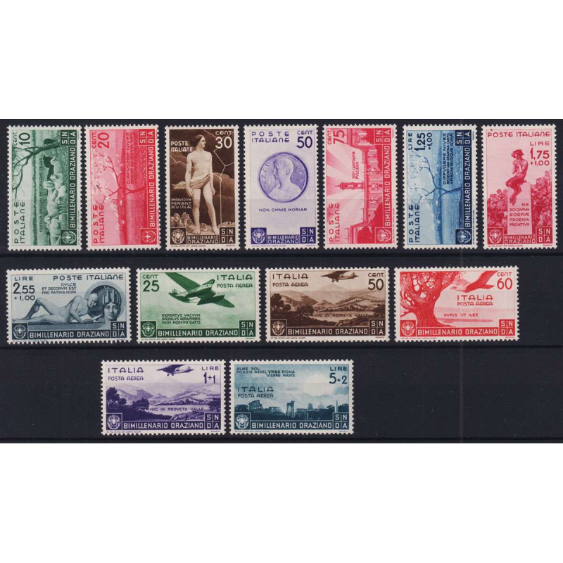 REGNO D' ITALIA 1936 BIMILLANARIO ORAZIO 13 V. G.I MNH**  | Filatel...