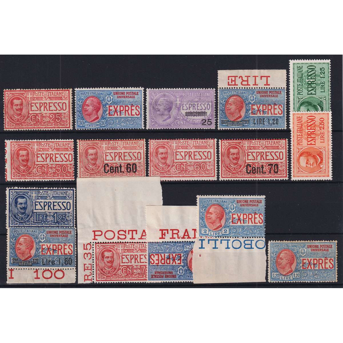 REGNO D' ITALIA LOTTO ESPRESSI COMPLETO 16 V. G.I MNH** CERT. | Fi... REGNO D' ITALIA LOTTO ESPRESSI COMPLETO 16 V. G.I MNH** CERT. | Fi...