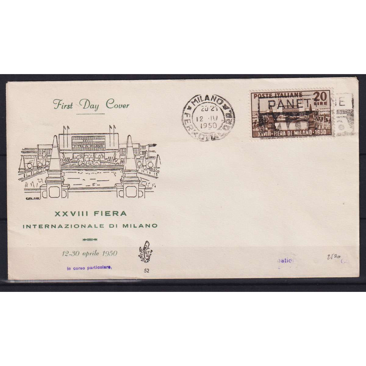 REPUBBLICA 1950 FIERA DI MILANO USATA SU BUSTA FDC VENEZIA VIAGGIAT... REPUBBLICA 1950 FIERA DI MILANO USATA SU BUSTA FDC VENEZIA VIAGGIAT...