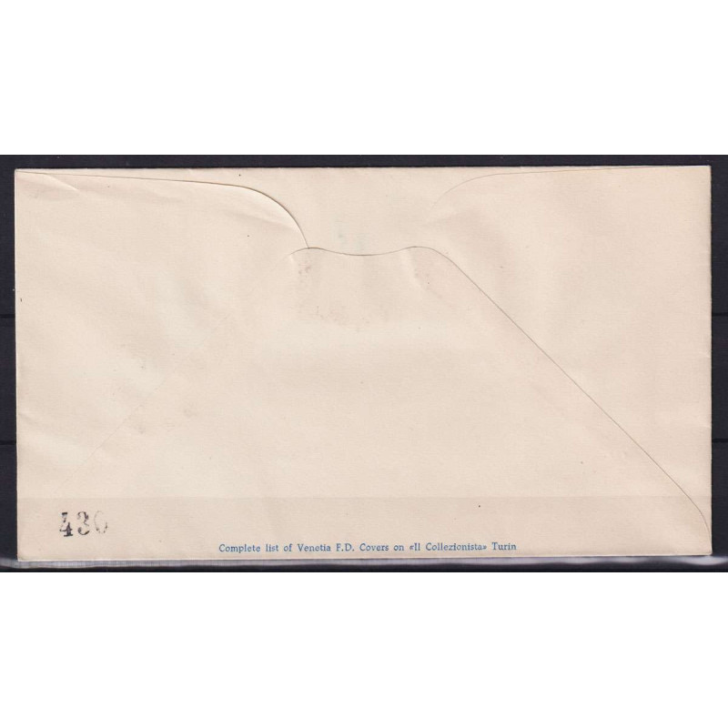 REPUBBLICA 1950 GAUDENZIO FERRARI USATO SU BUSTA FDC VENEZIA  | Fil...