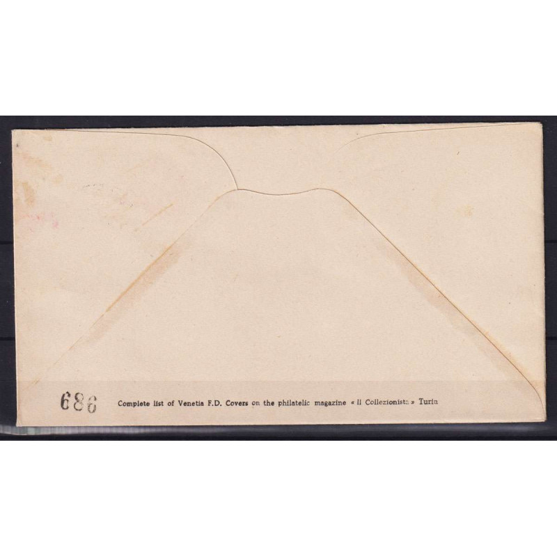 REPUBBLICA 1952 CARDINALE MASSAIA USATO SU BUSTA FDC VENEZIA  | Fil...
