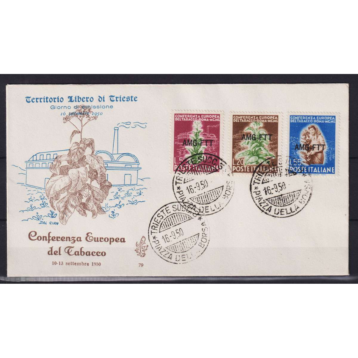TRIESTE ZONA A 1950 TABACCO 3 V. USATI SU BUSTA FDC VENEZIA | Fila... TRIESTE ZONA A 1950 TABACCO 3 V. USATI SU BUSTA FDC VENEZIA | Fila...