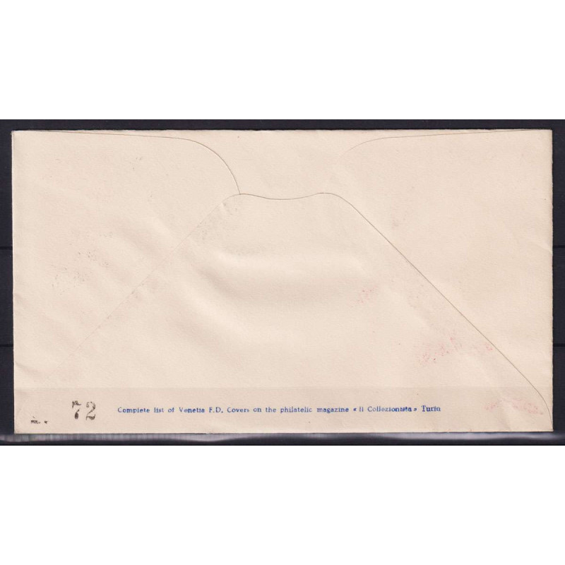 TRIESTE ZONA A 1953 ANTONELLO DA MESSINA USATO SU BUSTA FDC VENEZIA...