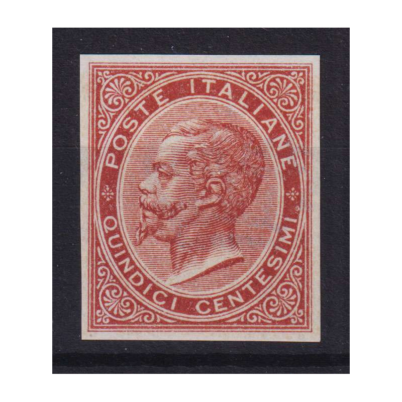 REGNO 1863 15 CENT. BRUNO D'ITALIA PROVA DI COLORE G.I MNH** CERT. ...