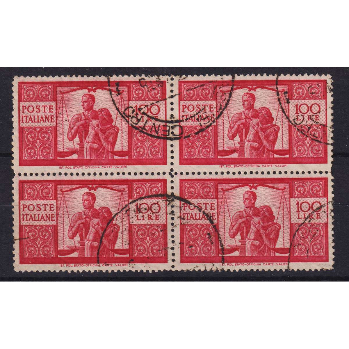 REPUBBLICA 1945-48 QUARTINA DEMOCRATICA 100 LIRE USATA CENTRATA | ... REPUBBLICA 1945-48 QUARTINA DEMOCRATICA 100 LIRE USATA CENTRATA | ...