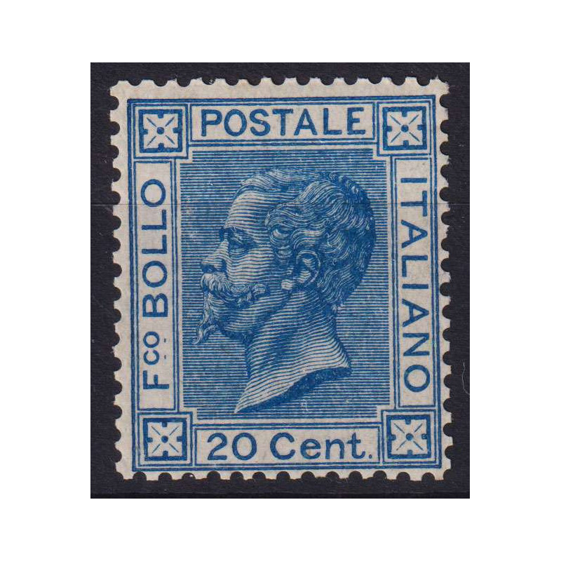 REGNO 1867 20 CENTESIMI N.T26 G.I MNH** BEN CENTRATO CERT.  | Filat...
