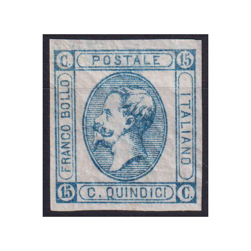 REGNO 1863 15 CENTESIMI MATRAIRE I TIPO SCREPOLATA N.12 G.I MNH** C...