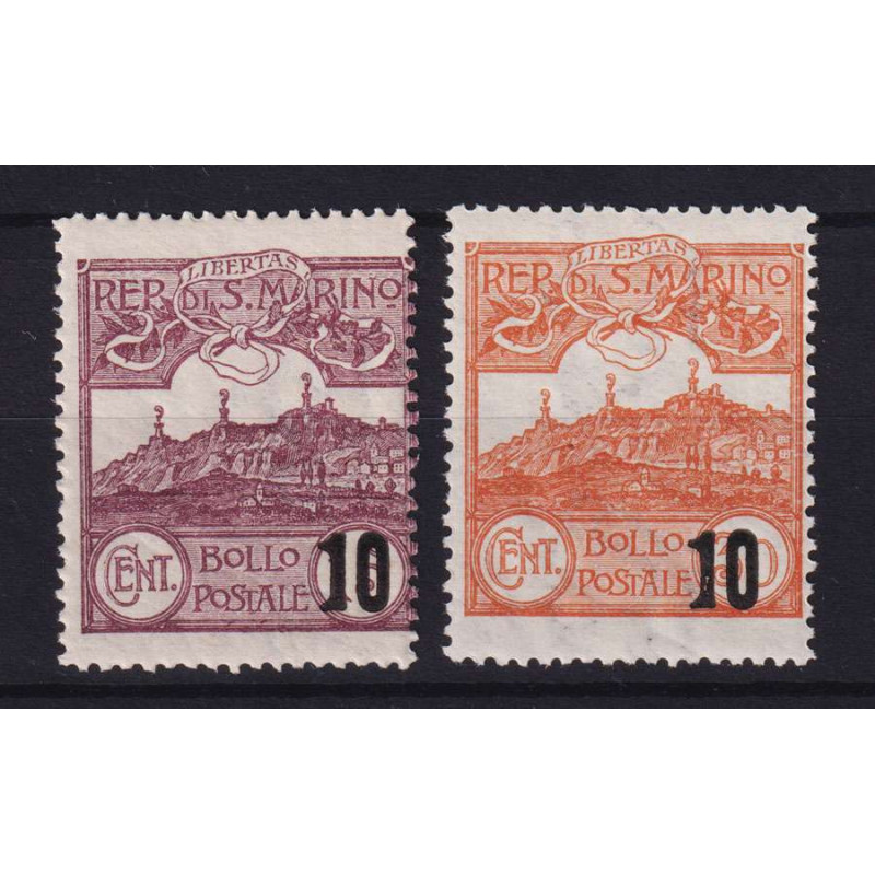 SAN MARINO 1941 VEDUTA SOPRASTAMPATA 2 V. G.I MNH**  | Filatelia Me...