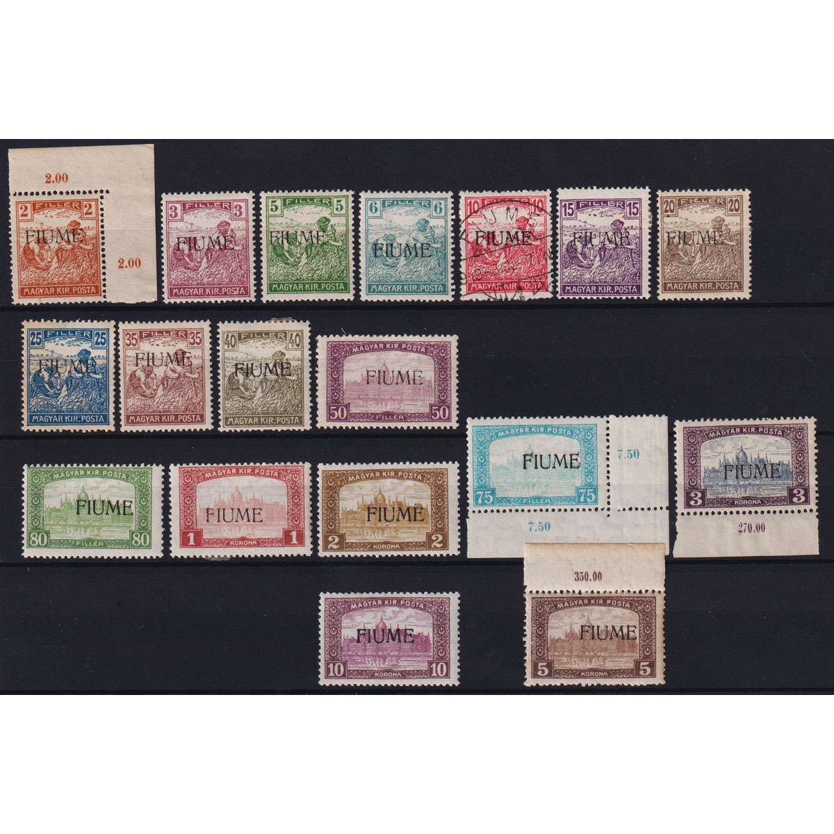 OCCUPAZIONI FIUME 1916-17 MIETITORI E VEDUTA 18 V. G.I MNH** / G.O ... OCCUPAZIONI FIUME 1916-17 MIETITORI E VEDUTA 18 V. G.I MNH** / G.O ...