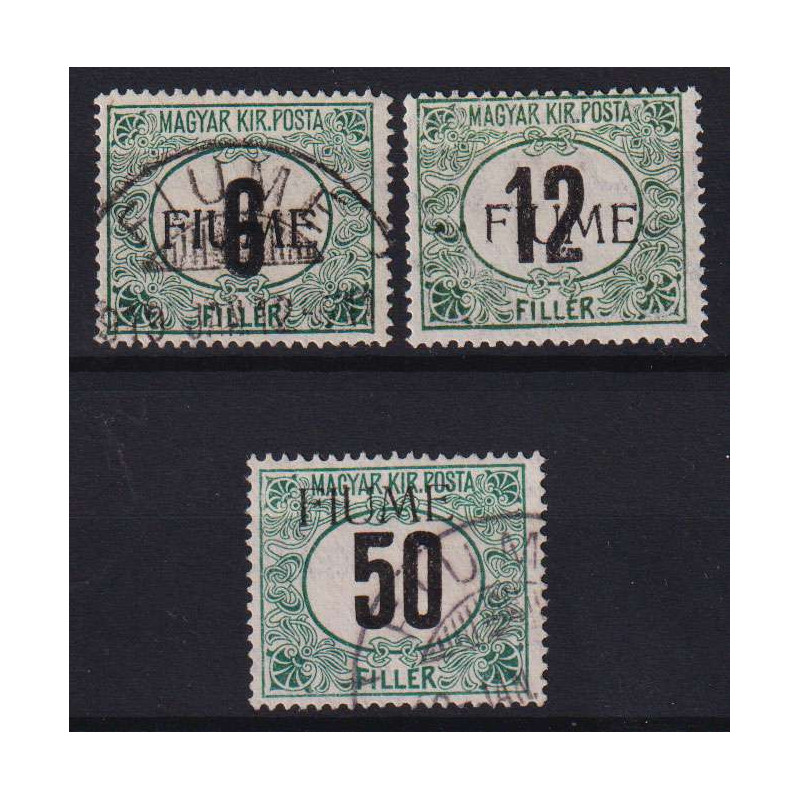 OCCUPAZIONI FIUME 1914 SEGNATASSE 3 VALORI N.C1-C3 USATI  | Filatel...