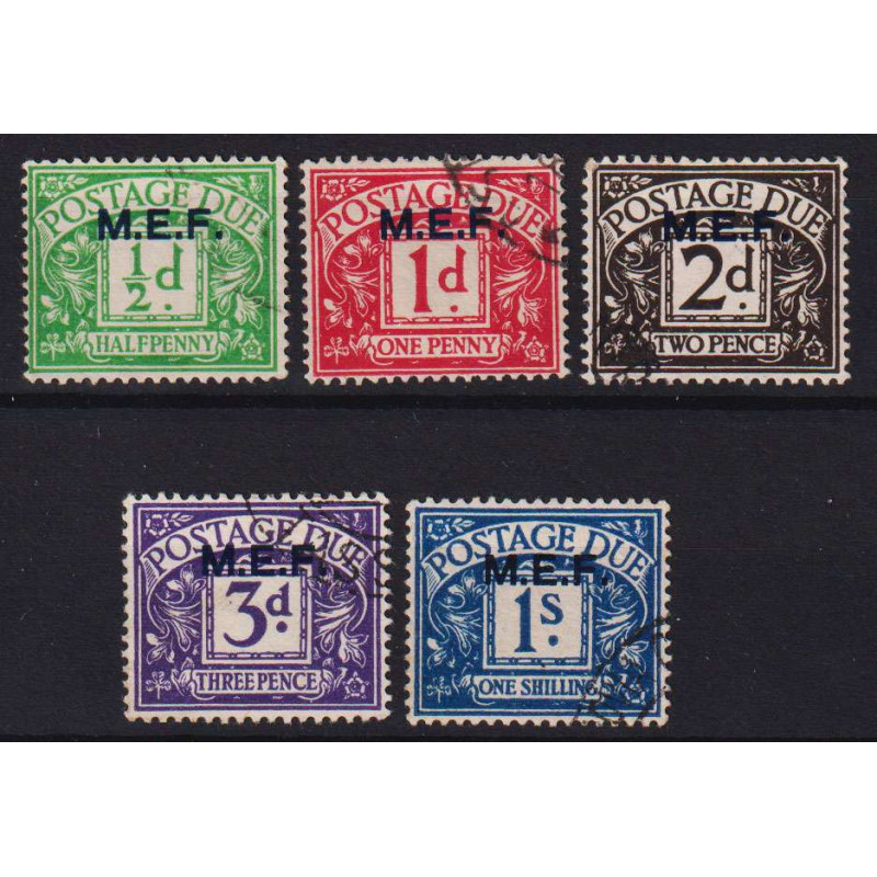 OCCUPAZIONI M.E.F. 1942 SEGNATASSE SERIE COMPLETA 5 V. USATI  | Fil...