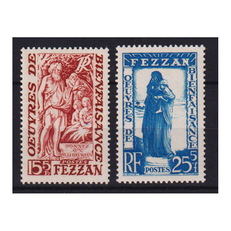 OCCUPAZIONI FEZZAN 1950 BENEFICENZA 2 V. G.O MH*  | Filatelia Meloni