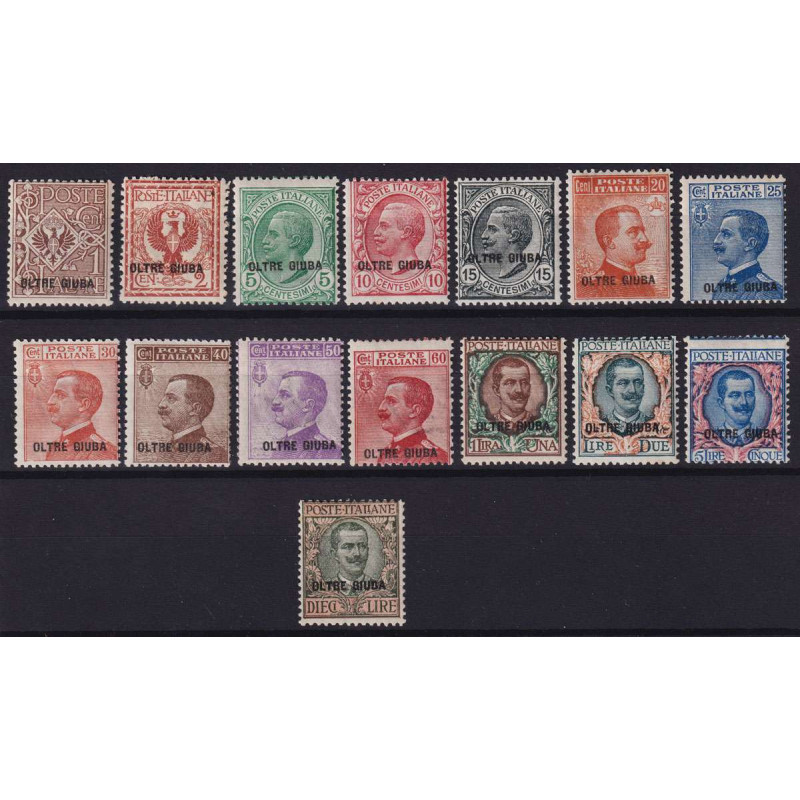 COLONIE OLTRE GIUBA 1925 FRANCOBOLLI D'ITALIA SOPR. 15 V. G.I MNH**...