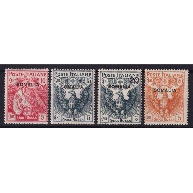 COLONIE SOMALIA 1915-16 CROCE ROSSA 4 V. G.I MNH**  | Filatelia Meloni