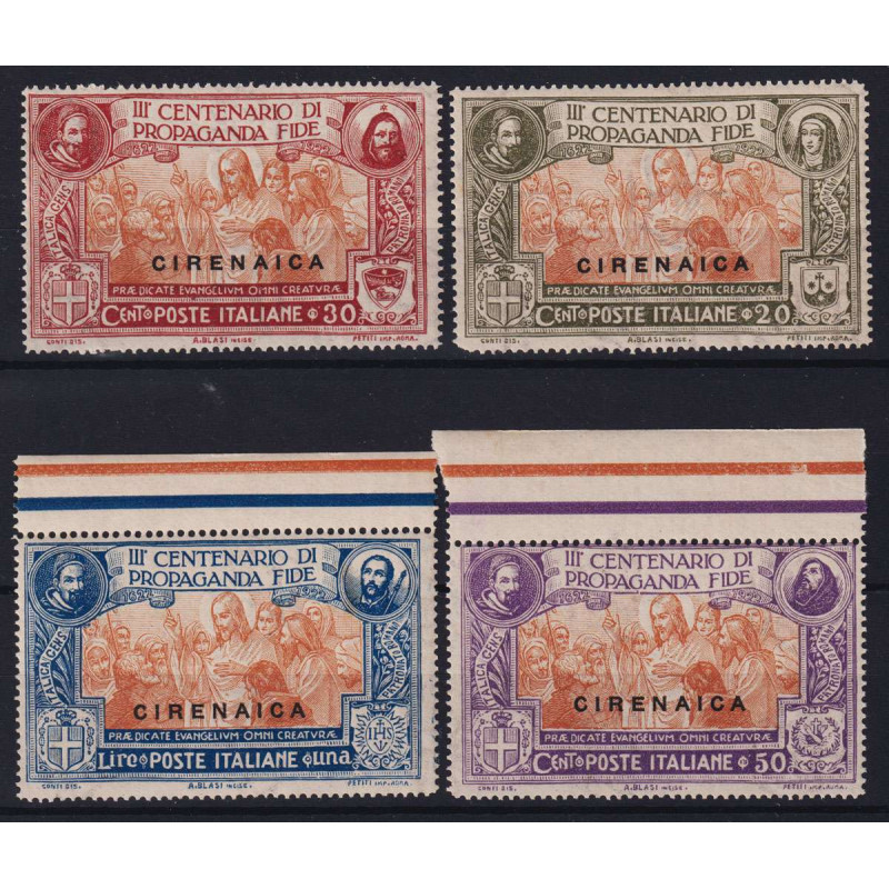 COLONIE CIRENAICA 1923 PROPAGANDA FIDE 4 V. G.I MNH**  | Filatelia ...
