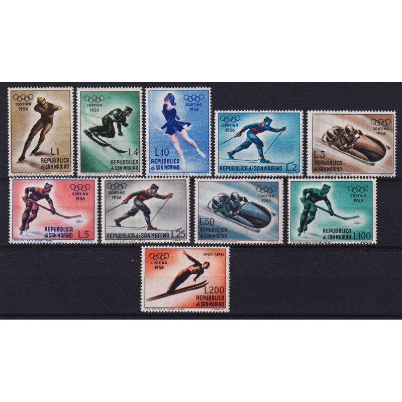 SAN MARINO 1955 GIOCHI OLIMPICI 10 V. G.I MNH**  | Filatelia Meloni